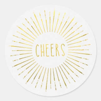 Stickers Faux Gold Cheers