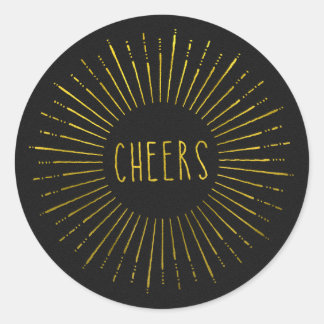 Stickers Faux Gold Cheers