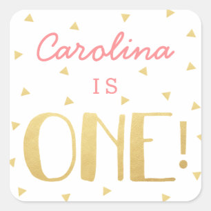 Stickers Faux Gold Foil Triangles 1er Anniversaire