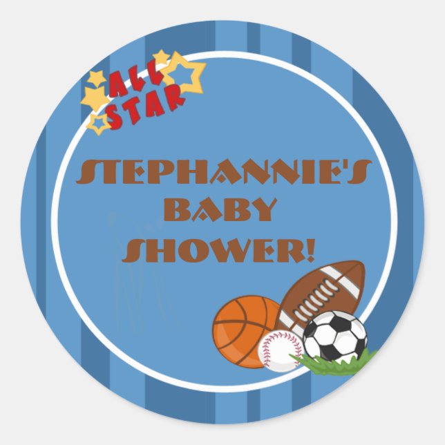 Stickers Favor 20 - 1,5 pouces All-Star Blue (Devant)