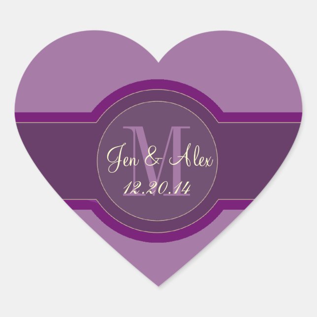 Stickers Favor de mariage en forme de coeur (Devant)