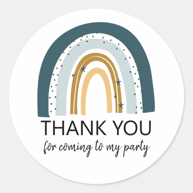 Stickers favoris Blue Rainbow Birthday (Devant)