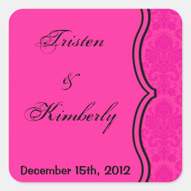 Stickers Favoriser Hot rose noir Damask Lace Print (Devant)