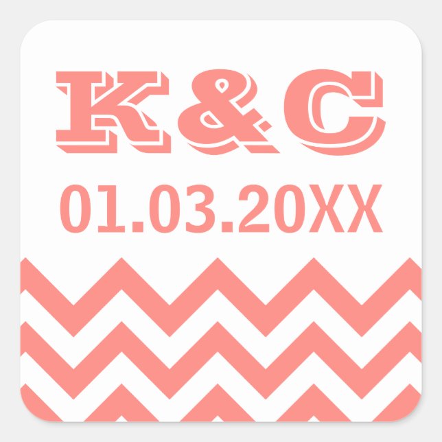 Stickers Favour Mariage Chevron (Devant)