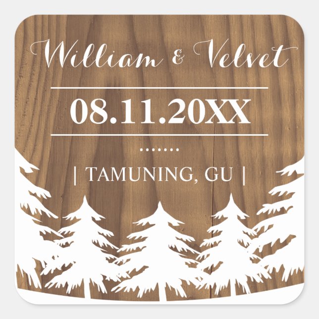 Stickers Favour Mariage Forêt (Devant)
