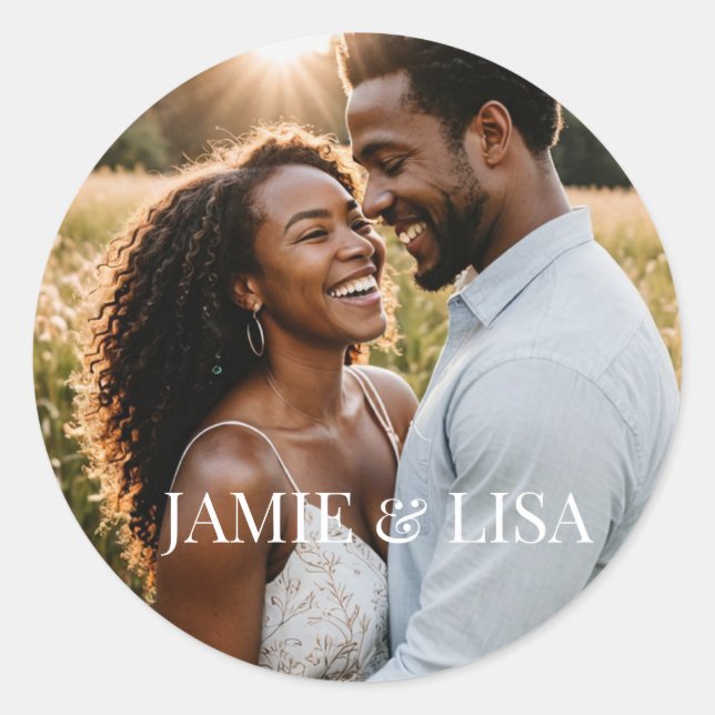 Stickers Favour Mariage Personnalisé - Easy Edit (Devant)