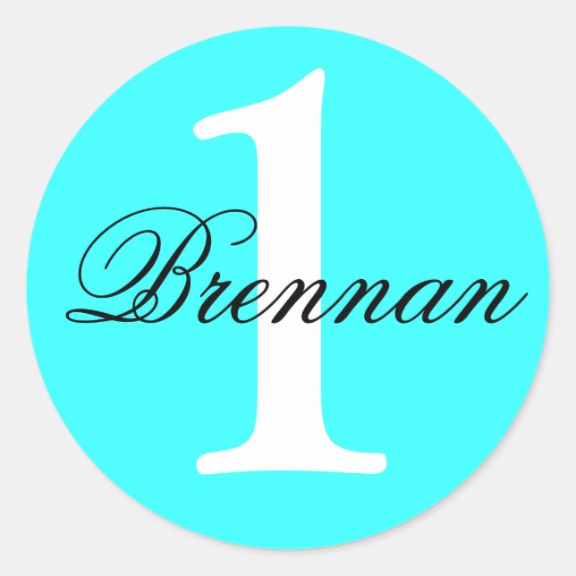 Stickers Favour Turquoise Personnalisé (Devant)