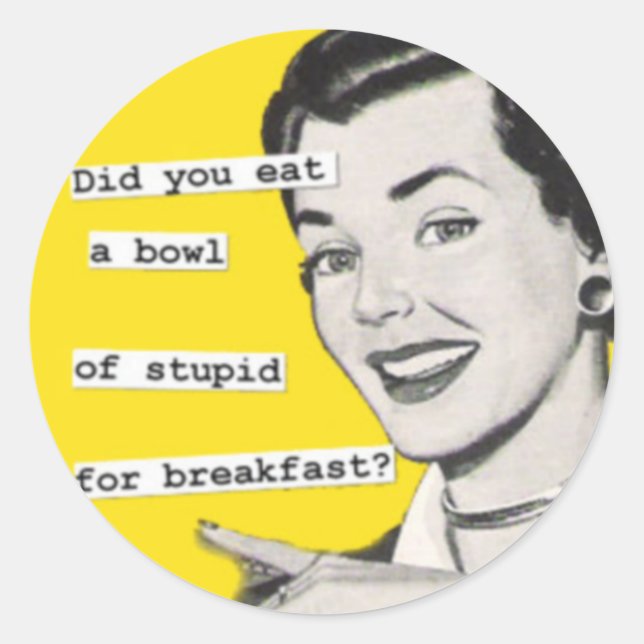 Stickers femme au foyer rétro joyeuse 8 (Devant)