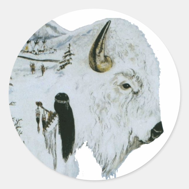 Stickers Femme Buffalo Blanc (Devant)