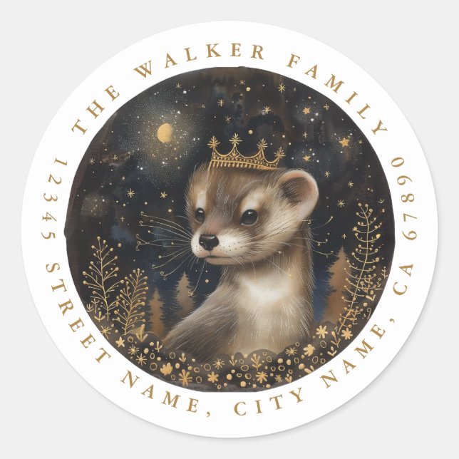 Stickers Ferret Round (Devant)