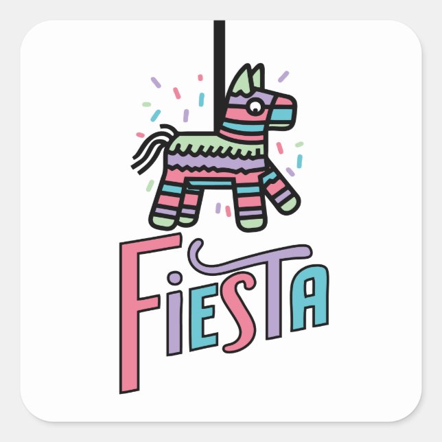 Stickers festifs Fiesta Piñata colorés (Devant)