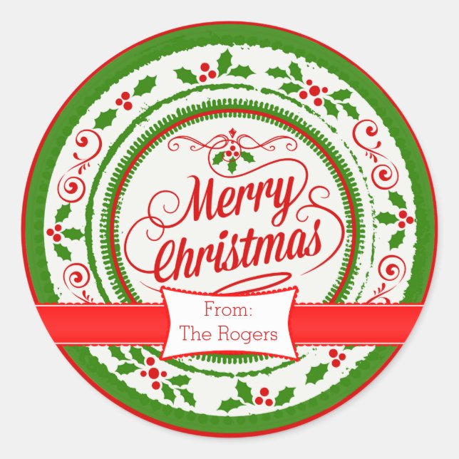 Stickers Festive Custom Christmas (Devant)
