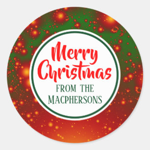 Stickers Festive Fractal Christmas (Cercle Vert)