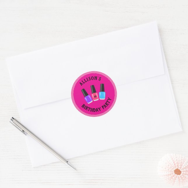 Stickers fête d'anniversaire Spa personnalisé (Enveloppe)