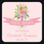 Stickers Fête des mariées Mason Floral<br><div class="desc">Stickers Fête des mariées Mason Floral Jar.</div>