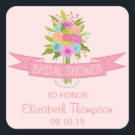 Stickers Fête des mariées Mason Floral<br><div class="desc">Stickers Fête des mariées Mason Floral Jar.</div>