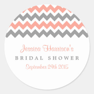 Stickers Fête des mariées moderne rose et gris