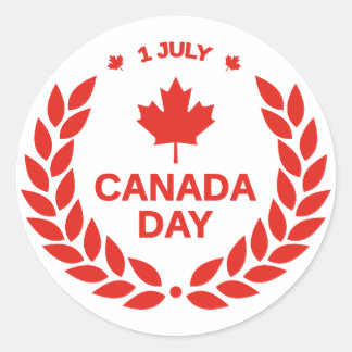 Stickers fête du Canada 1er juillet