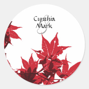 Stickers Feuille d'érable rouge