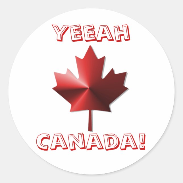 Stickers Feuille d'érable Yeeah Canada (Devant)