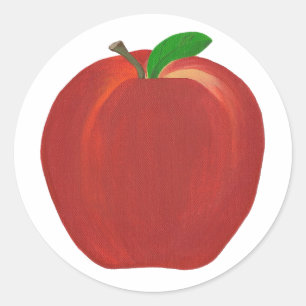 Stickers Feuille tige Rouge Ripe entier