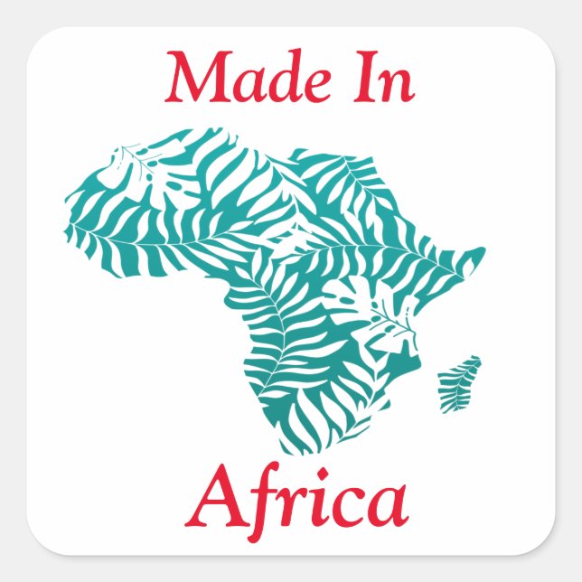 Stickers Feuille tropicaux fabriqués en Afrique (Devant)
