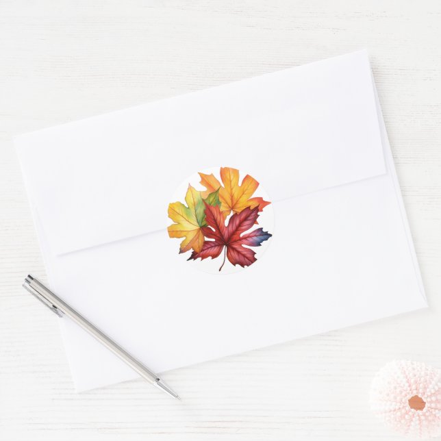 Stickers Feuilles Automne (Enveloppe)