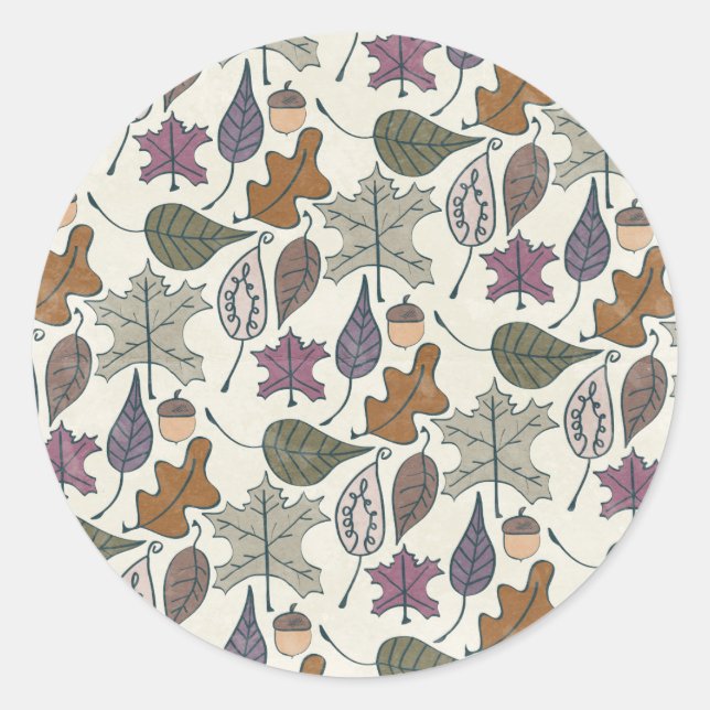 Stickers Feuilles d'automne et Acorns (Devant)