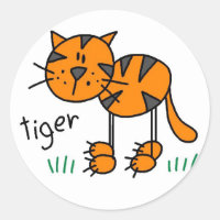 Stickers Figure Stickers Tiger