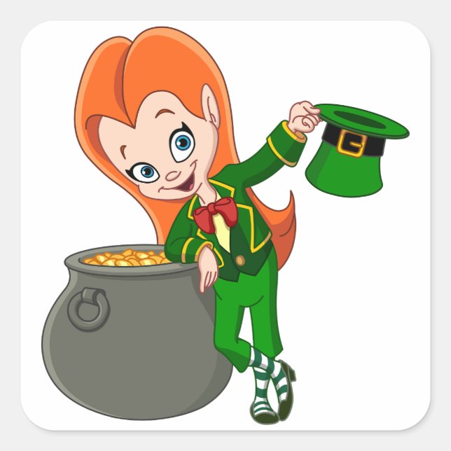 Stickers fille Leprechaun (Devant)