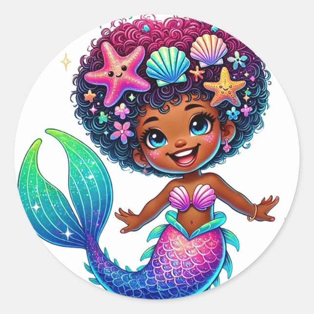 Stickers Fille Sirène (Devant)
