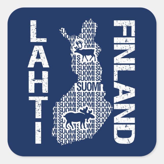 stickers FINLANDE MAP - Lahti (Devant)