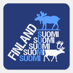 stickers Finlande Moose & Reindeer