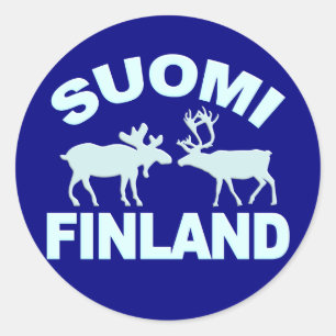 stickers Finlande Moose & Reindeer
