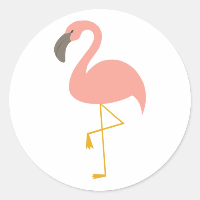 Stickers Flamant rose mignons (Devant)