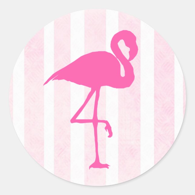 Stickers Flamant rose rose (Devant)