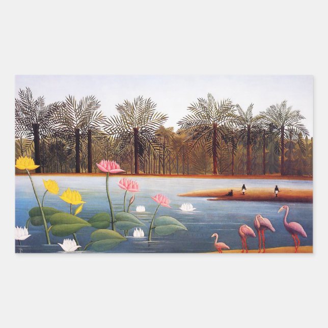 Stickers Flamants roses Henri Rousseau (Devant)