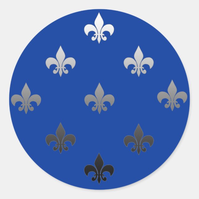 Stickers Fleur de Lis Argent (Devant)