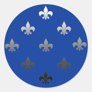 Stickers Fleur de Lis Argent