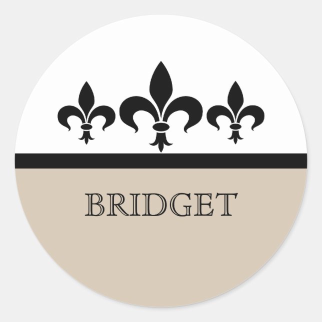 Stickers Fleur De Lis Beige Swanky (Devant)