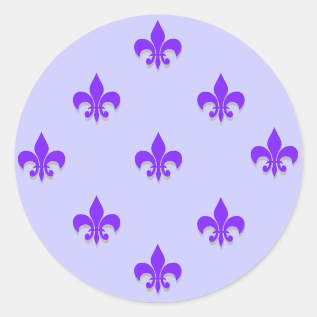 Stickers Fleur de Lis ronde PURPLE (Devant)