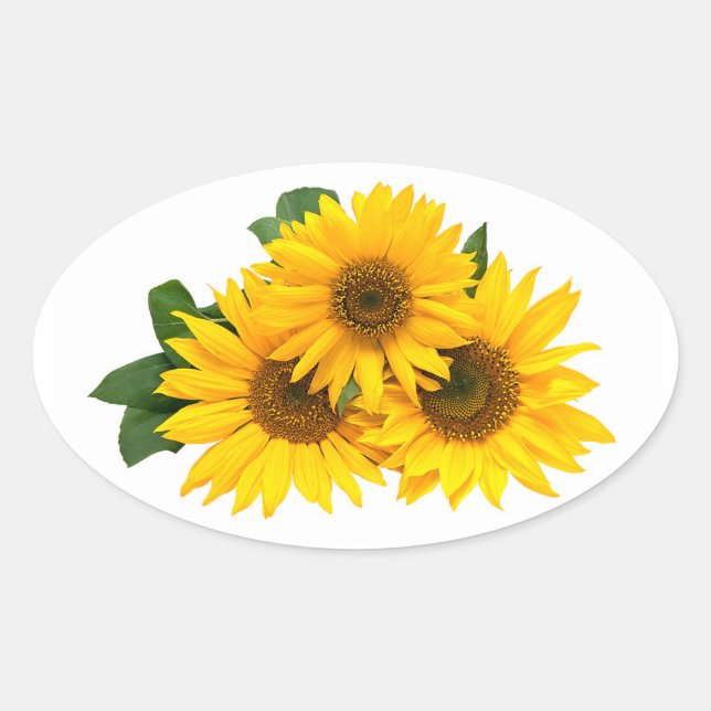 Stickers Fleur de tournesol Jaune Floral (Devant)