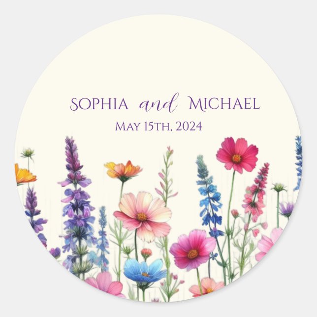 Stickers fleur sauvage Symphonie de mariage (Devant)