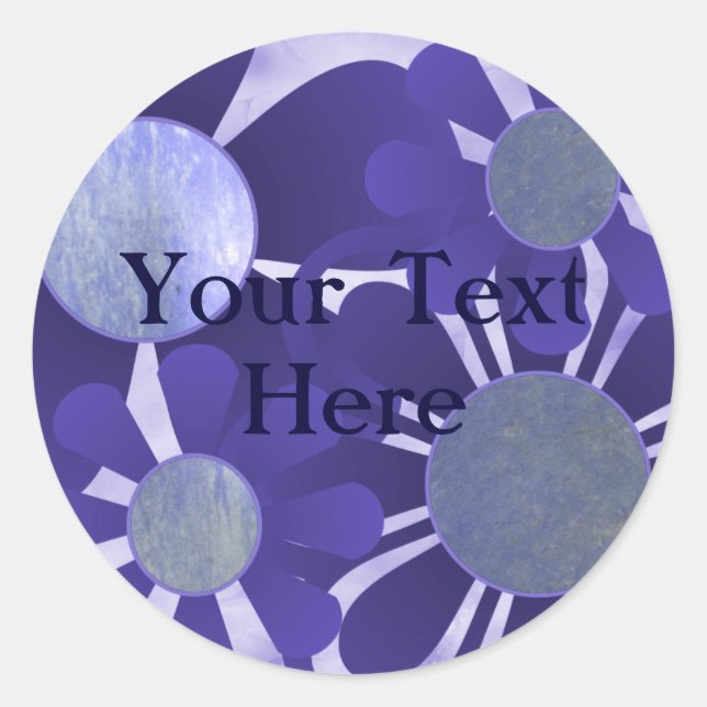 Stickers Fleurs Indigo (Devant)