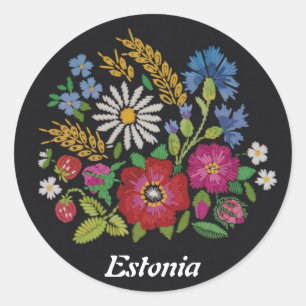 Stickers Fleurs Sauvages Estoniens Colorés