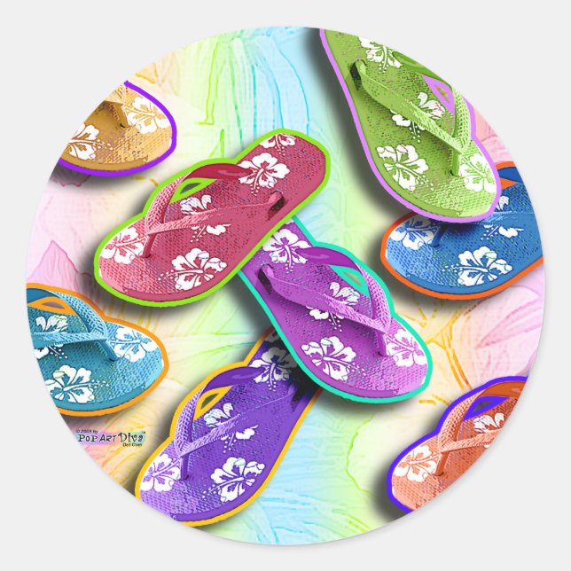 Stickers - FLIP FLOPS Pop Art (Devant)