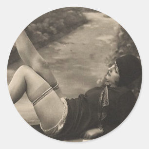 Stickers Flirty Vintage Pin-Up Girl Stickers