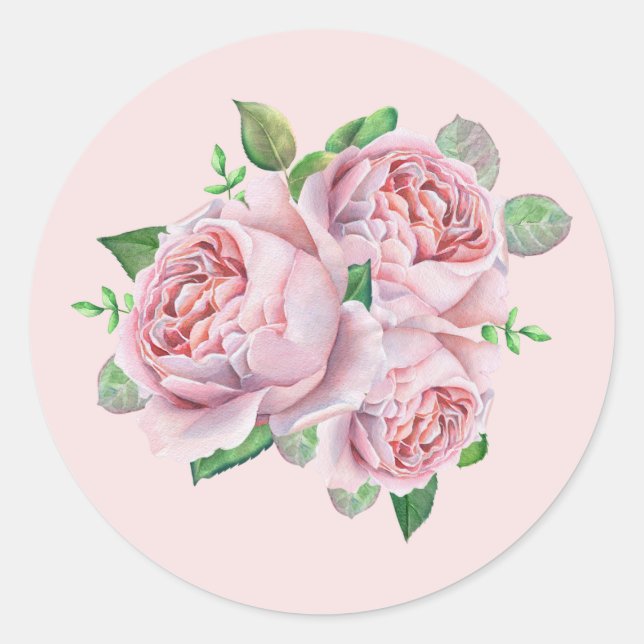 Stickers Floral Bouquet Rose (Devant)