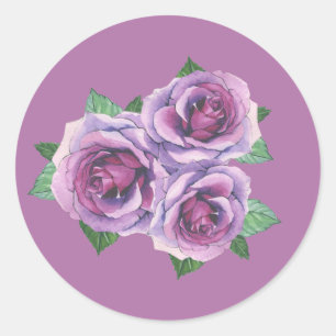 Stickers Floral Bouquet Rose violet