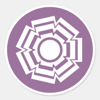 Stickers Floral Groove, Aubergine